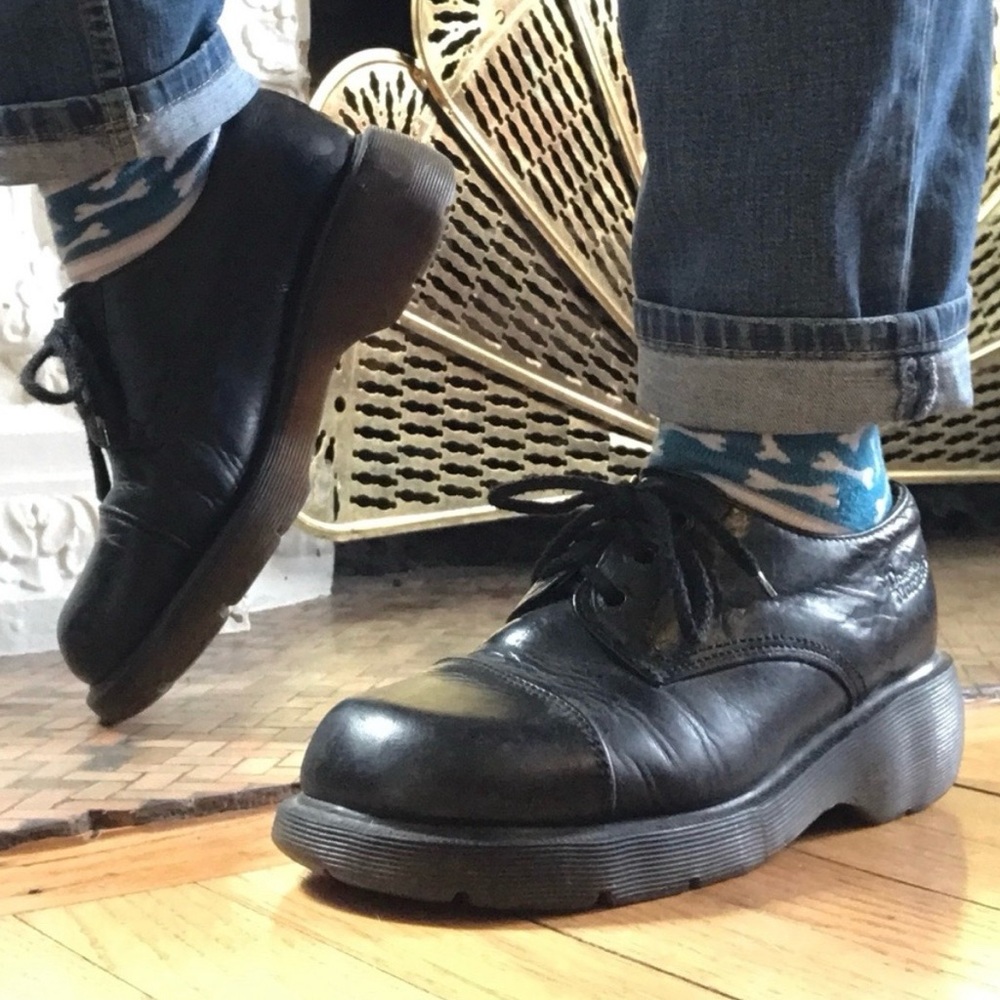 Vintage Dr. Martens 8309 Black Cap Toe Oxford Made in England